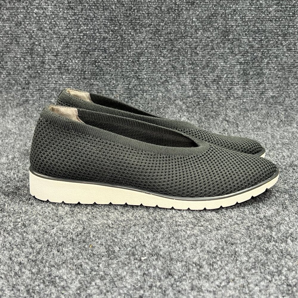 Eileen Fisher Heaven Stretch Knit Wedge Ballet Flats Women's 6 Grey Slip On Shoe